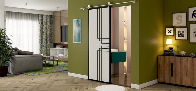 sliding bathroom door installation in Winter Springs